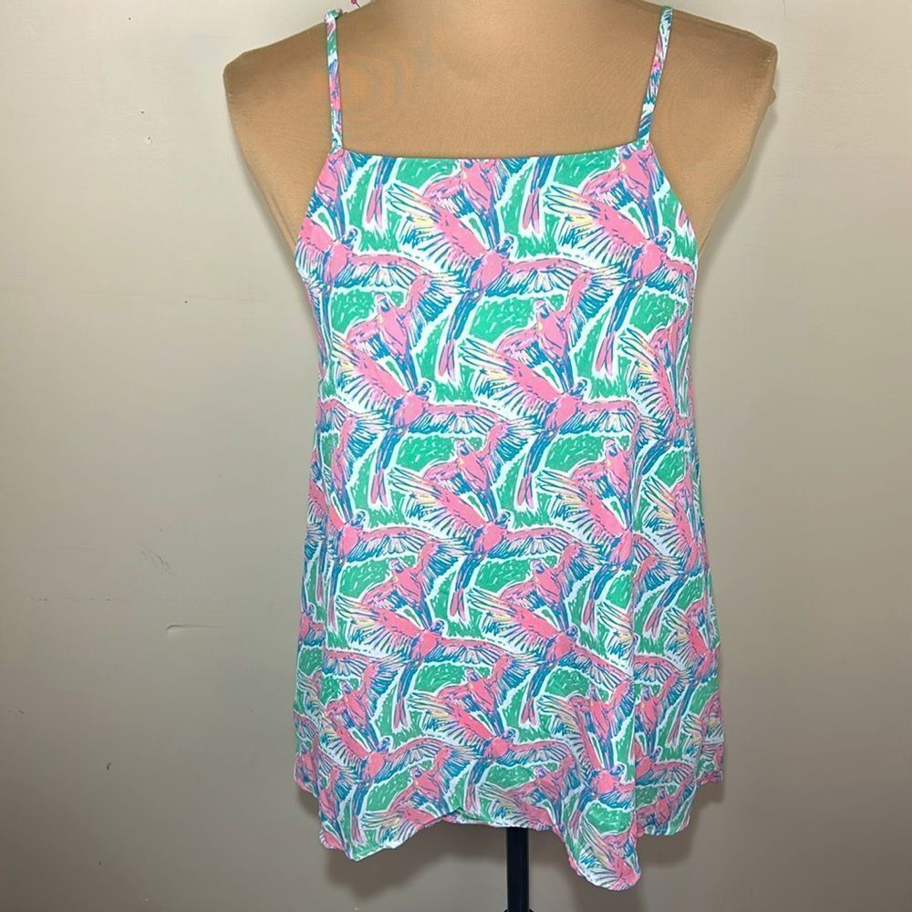 Lauren James Pink and Green Tank Top